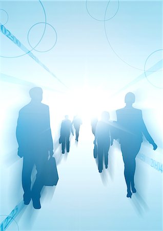 shadow conceptual illustration - Businesspeople Commuting Stock Photo - Premium Royalty-Free, Code: 622-06190940