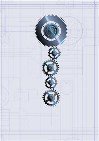 engranaje - Machine Gears Foto de stock - Sin royalties Premium, Código: 622-06190969