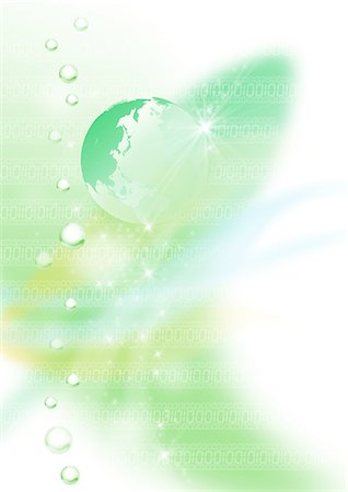 futuristic digital background - Composite Image Of Globe And Small Spheres Stock Photo - Premium Royalty-Free, Code: 622-06191025