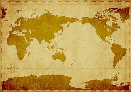 World Map, Cropped Foto de stock - Royalty Free Premium, Número: 622-06191057