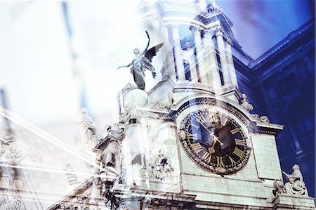 simsearch:622-06191177,k - Clock Tower And Sculptures, Composite Image Stock Photo - Premium Royalty-Free, Code: 622-06191174
