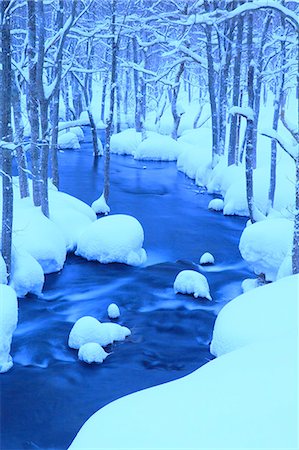 Creek In Winter Foto de stock - Sin royalties Premium, Código: 622-06191476
