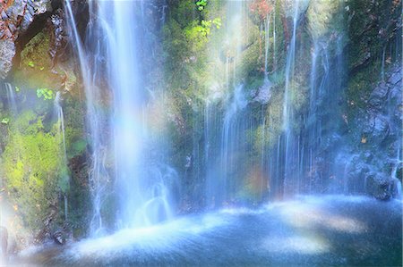 rainbow landscape not person - Waterfall and rainbow curtain, Fukushima prefecture Stock Photo - Premium Royalty-Free, Code: 622-06370519