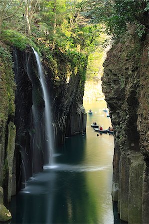 photographs of asian landscape - Takachiho waterfall in Miyazaki Prefecture Stock Photo - Premium Royalty-Free, Code: 622-06398582