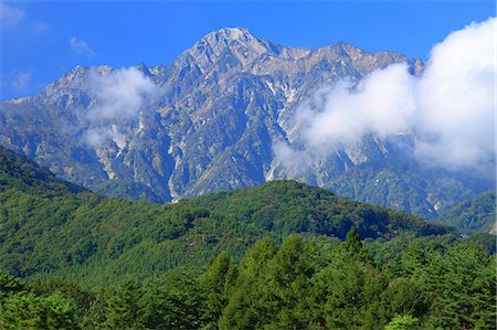 Northern Alps in Hakuba, Nagano Prefecture Stock Photo - Premium Royalty-Free, Code: 622-06439417