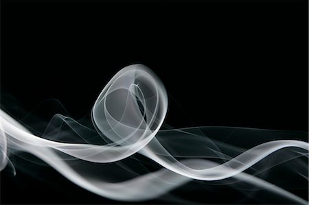 smoke - White smoke on black background Stock Photo - Premium Royalty-Free, Code: 622-06486747