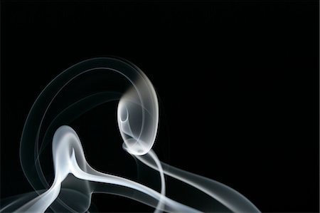 smoke - White smoke on black background Stock Photo - Premium Royalty-Free, Code: 622-06486748