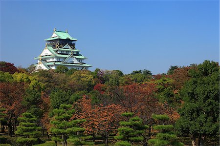 Osaka Castle Park, Osaka Prefecture Stock Photo - Premium Royalty-Free, Code: 622-06486985