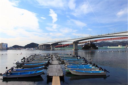 ships bridge - Boats and Konaruto Bridge, Tokushima Prefecture Stock Photo - Premium Royalty-Free, Code: 622-06487051