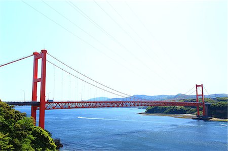 dock posts - Hirado Great Bridge, Nagasaki Prefecture Stock Photo - Premium Royalty-Free, Code: 622-06487117