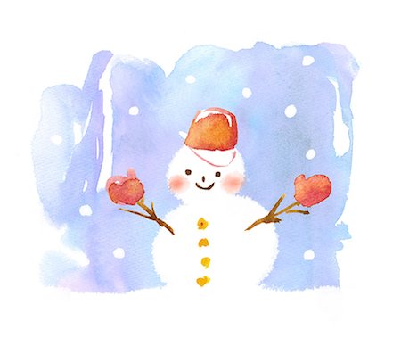 simsearch:622-06487860,k - Snowman illustration Photographie de stock - Premium Libres de Droits, Code: 622-06487851