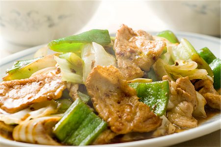 Chinese style twice cooked pork Stock Photo - Premium Royalty-Free, Code: 622-06548854