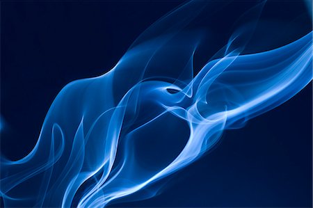 simsearch:622-06548891,k - Blue smoke on black background Stock Photo - Premium Royalty-Free, Code: 622-06548879