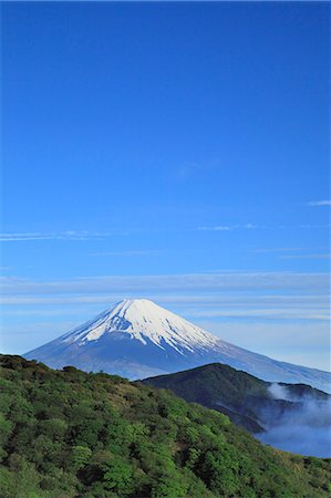 Mount Fuji and mountainscape Fotografie stock - Premium Royalty-Free, Codice: 622-06549268