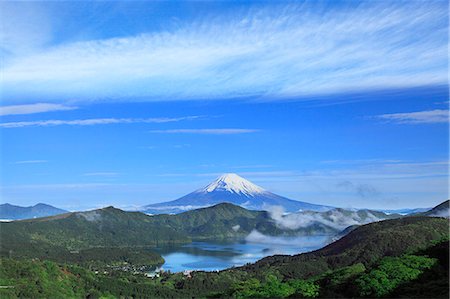 simsearch:622-08657837,k - Mount Fuji and mountainscape Photographie de stock - Premium Libres de Droits, Code: 622-06549269