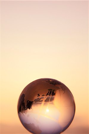 earth globe not satellite not people - Glass globe Stock Photo - Premium Royalty-Free, Code: 622-06549391