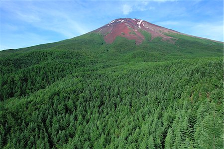 Mount Fuji and forest at summer Fotografie stock - Premium Royalty-Free, Codice: 622-06809765