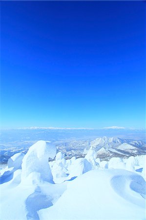 Snow in Zao, Yamagata Prefecture Foto de stock - Sin royalties Premium, Código: 622-06842480