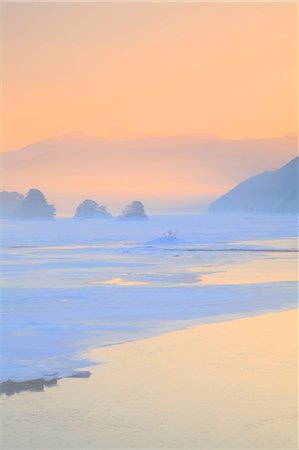 simsearch:622-06842069,k - Sunset at Lake Akimoto, Fukushima Prefecture Stock Photo - Premium Royalty-Free, Code: 622-06842506