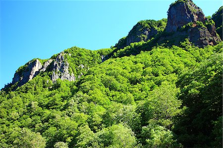 sounkyo - Rock cliff at Taisetsu National Park, Hokkaido Foto de stock - Sin royalties Premium, Código: 622-06900079