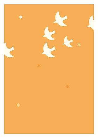 sky stars - Birds illustration Foto de stock - Sin royalties Premium, Código: 622-06900100