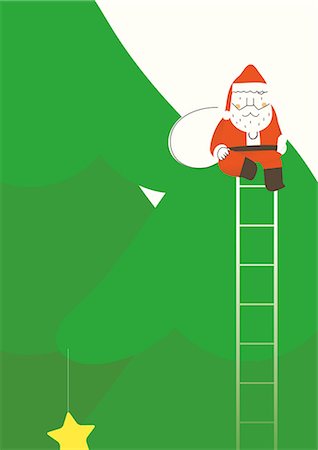 santa claus hat - Christmas illustration Photographie de stock - Premium Libres de Droits, Code: 622-06900132