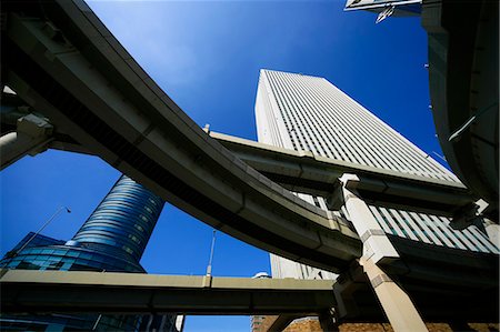 elevated sky - Skyscrapers and highway, Japan Stock Photo - Premium Royalty-Free, Code: 622-06900177