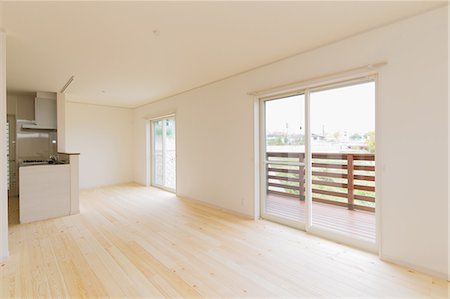 room window - Empty living room Stock Photo - Premium Royalty-Free, Code: 622-06964441