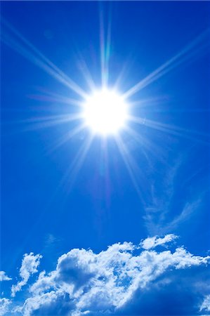 sun in the sky - Sun and sky with clouds Stock Photo - Premium Royalty-Free, Code: 622-07118107