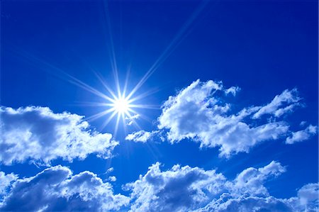 sunny sky with clouds - Sun and sky with clouds Stock Photo - Premium Royalty-Free, Code: 622-07118109