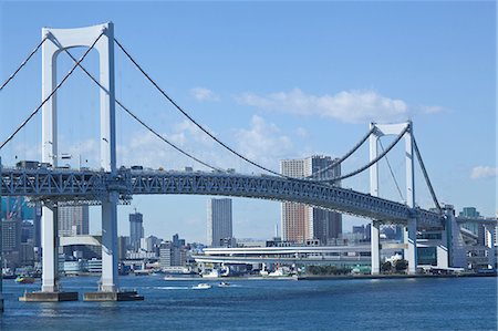suspended bridge - View of Tokyo, Japan Stock Photo - Premium Royalty-Free, Code: 622-07911396