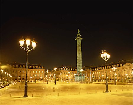 paris street lights at night - France Stock Photo - Premium Royalty-Free, Code: 622-08065223