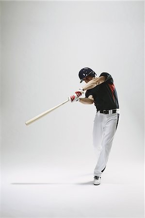 simsearch:622-08123134,k - Baseball batter against white background Stock Photo - Premium Royalty-Free, Code: 622-08123175