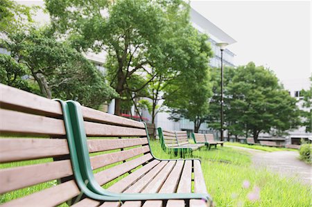 Benches in a park Stock Photo - Premium Royalty-Free, Code: 622-08123397
