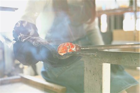 Young Japanese woman enjoying glass crafting workshop in Kawagoe, Japan Stock Photo - Premium Royalty-Free, Code: 622-08123452