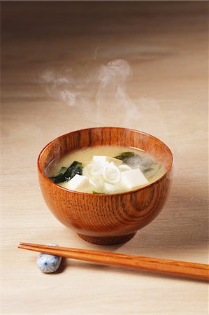 soup bowl - Miso soup Stock Photo - Premium Royalty-Free, Code: 622-08138940