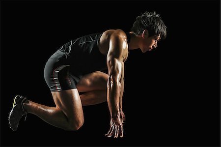 sport man body - Japanese male athlete Stock Photo - Premium Royalty-Free, Code: 622-08355714