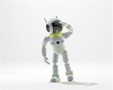 searching - CG Robot Photographie de stock - Premium Libres de Droits, Code: 622-08893783