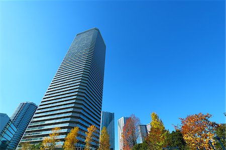 simsearch:622-07810723,k - Skyscrapers and blue sky, Tokyo, Japan Foto de stock - Sin royalties Premium, Código: 622-08949250