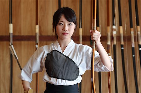 Japanese traditional archery athlete portrait Stock Photo - Premium Royalty-Free, Code: 622-09014828