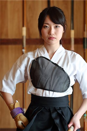 Japanese traditional archery athlete portrait Stock Photo - Premium Royalty-Free, Code: 622-09014830