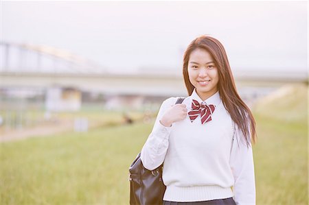 pic japanese young girls 18 - Cute Japanese high school student in a city park Stock Photo - Premium Royalty-Free, Code: 622-09138630