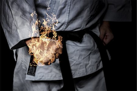 simsearch:622-08355398,k - Image composite of Japanese karate athlete Foto de stock - Sin royalties Premium, Código: 622-09148401