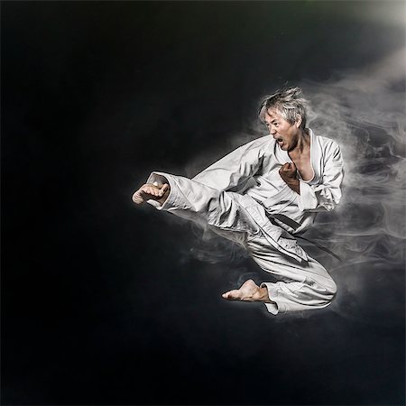 simsearch:622-08657807,k - Image composite of Japanese karate athlete Stock Photo - Premium Royalty-Free, Code: 622-09148403