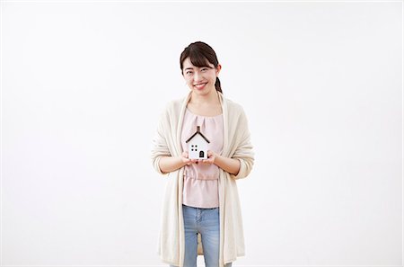 Japanese woman on white background Photographie de stock - Premium Libres de Droits, Code: 622-09169804