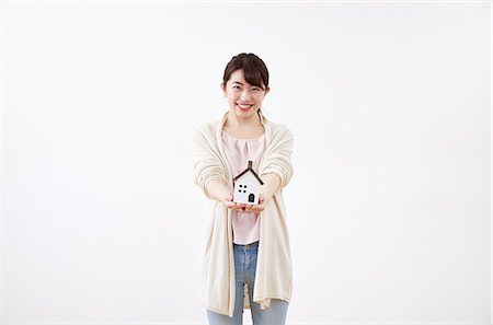 Japanese woman on white background Photographie de stock - Premium Libres de Droits, Code: 622-09169805