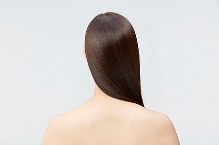 droit (sans déviation) - Japanese woman with silky hair Photographie de stock - Premium Libres de Droits, Code: 622-09175702