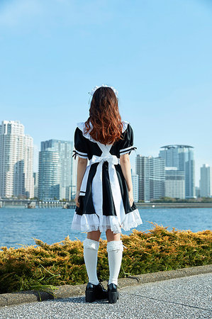 Japanese maid cosplay Foto de stock - Sin royalties Premium, Código: 622-09175967