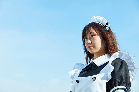 Japanese maid cosplay Foto de stock - Sin royalties Premium, Código: 622-09175973