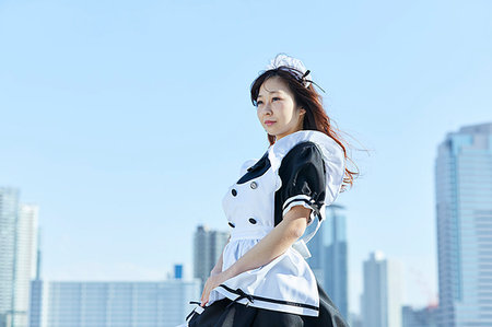 Japanese maid cosplay Foto de stock - Sin royalties Premium, Código: 622-09175985